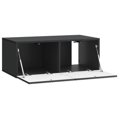 vidaXL Wall-Mounted TV Cabinet Black 78.5 x 41 x 30 cm Engineered Wood