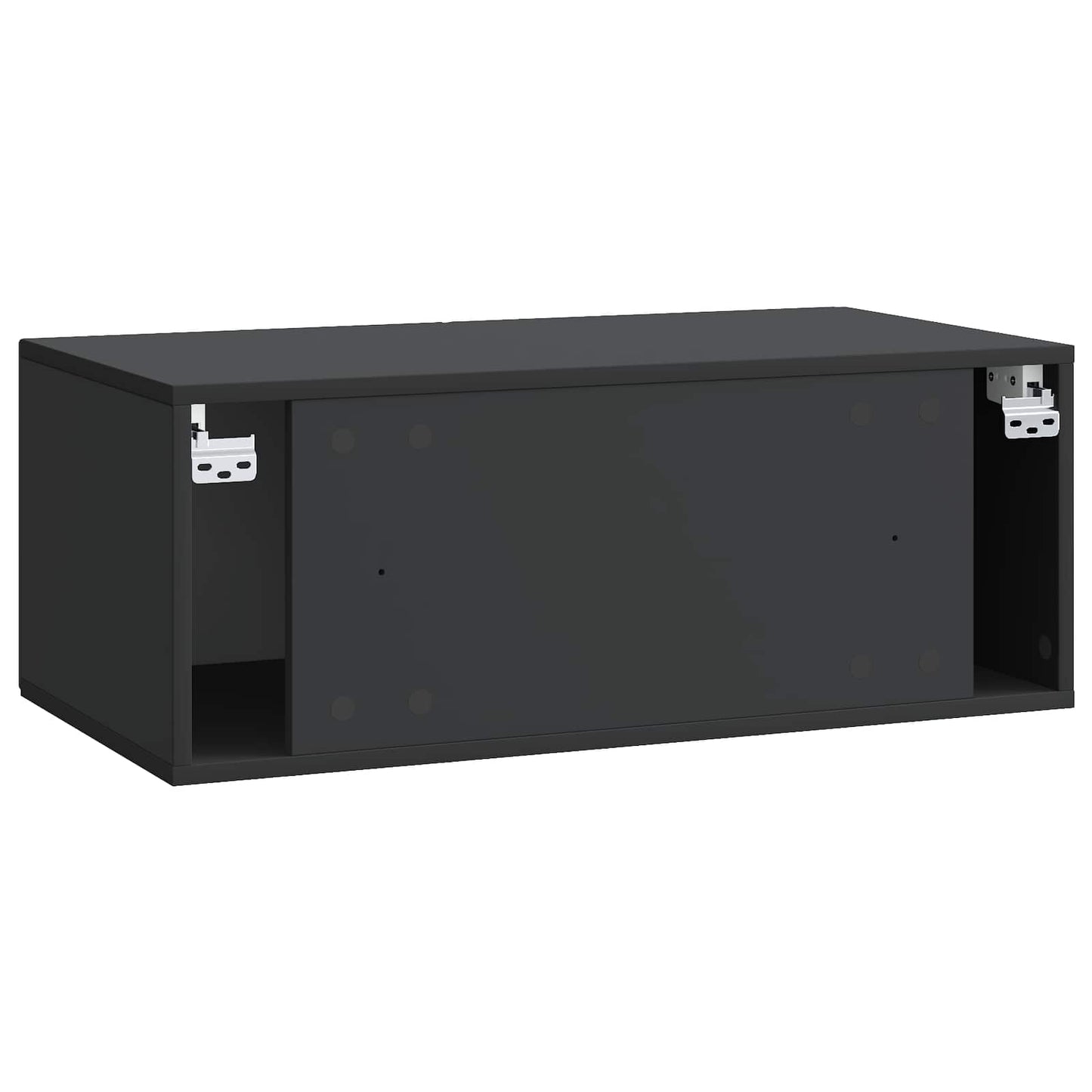 vidaXL Wall-Mounted TV Cabinet Black 78.5 x 41 x 30 cm Engineered Wood