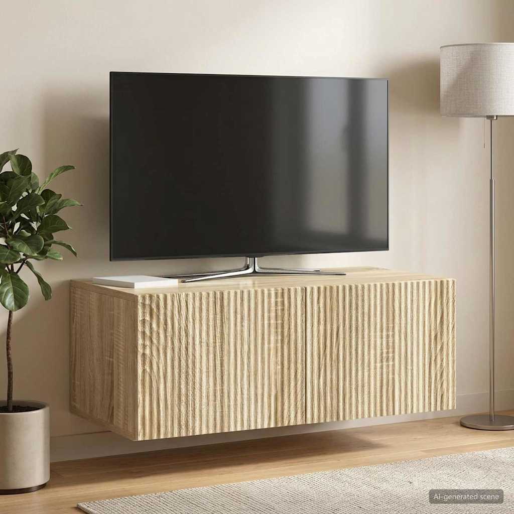 vidaXL Wall-Mounted TV Cabinet Sonoma Oak 78.5 x 41 x 30 cm