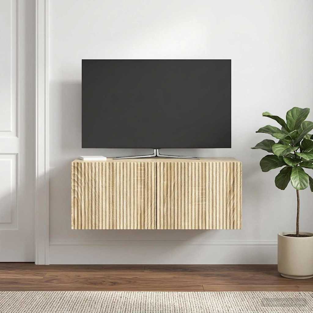 vidaXL Wall-Mounted TV Cabinet Sonoma Oak 78.5 x 41 x 30 cm