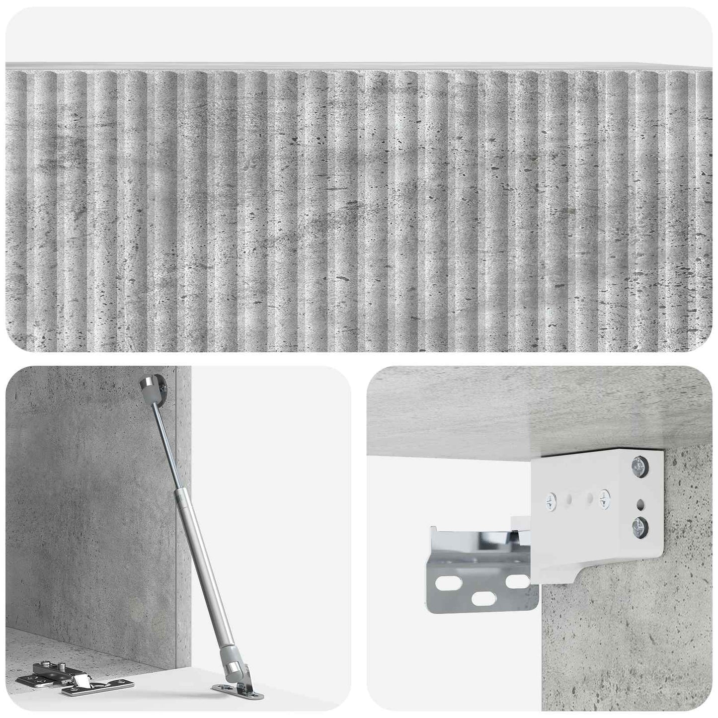 vidaXL Wall-Mounted TV Cabinet Concrete Grey 78.5 x 41 x 30 cm