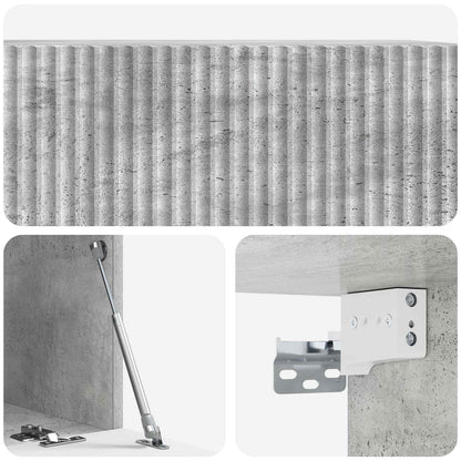 vidaXL Wall-Mounted TV Cabinet Concrete Grey 78.5 x 41 x 30 cm
