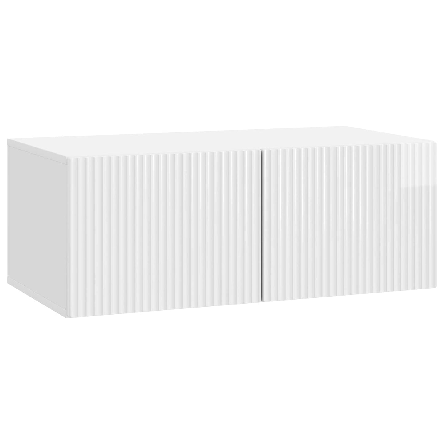 vidaXL Wall-Mounted TV Cabinet 78.5 x 41 x 30 cm High Gloss White