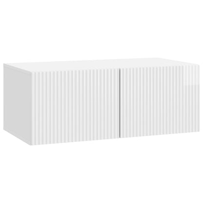 vidaXL Wall-Mounted TV Cabinet 78.5 x 41 x 30 cm High Gloss White
