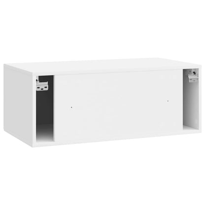 vidaXL Wall-Mounted TV Cabinet 78.5 x 41 x 30 cm High Gloss White