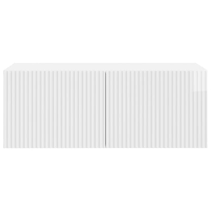 vidaXL Wall-Mounted TV Cabinet 78.5 x 41 x 30 cm High Gloss White