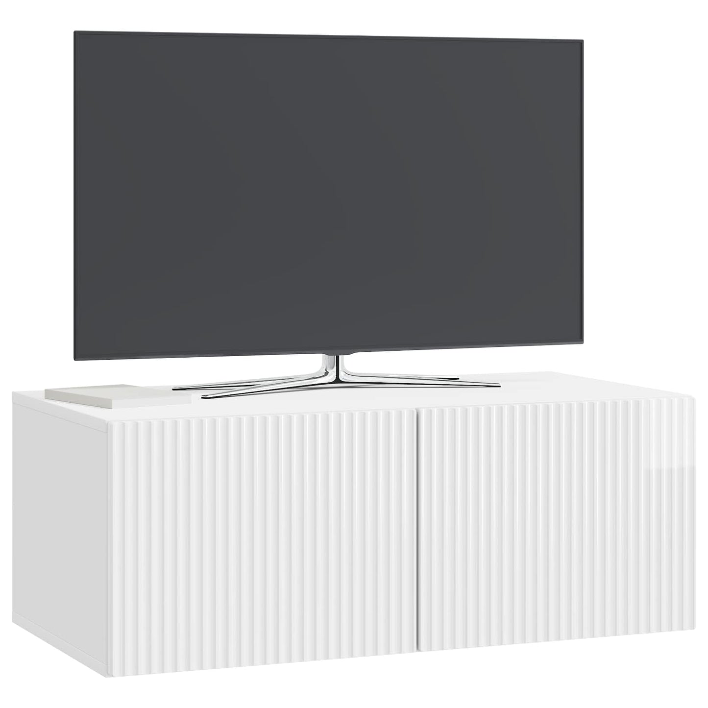 vidaXL Wall-Mounted TV Cabinet 78.5 x 41 x 30 cm High Gloss White