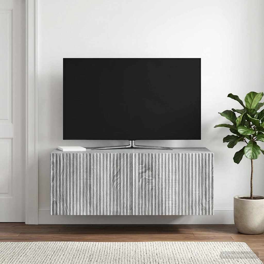 vidaXL Wall-Mounted TV Cabinet Grey Sonoma 78.5 x 41 x 30 cm