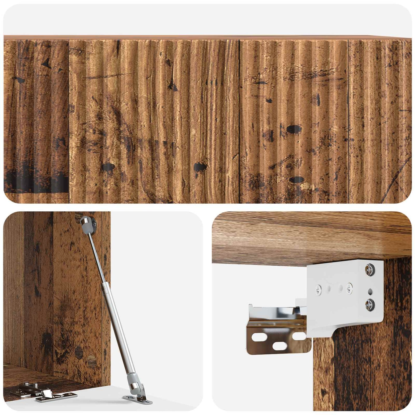 vidaXL Wall-Mounted TV Cabinet Wall-mounted Old Wood 78.5 x 41 x 30 cm