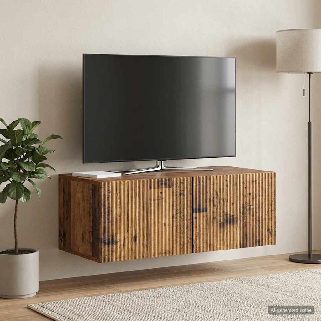 vidaXL Wall-Mounted TV Cabinet Wall-mounted Old Wood 78.5 x 41 x 30 cm