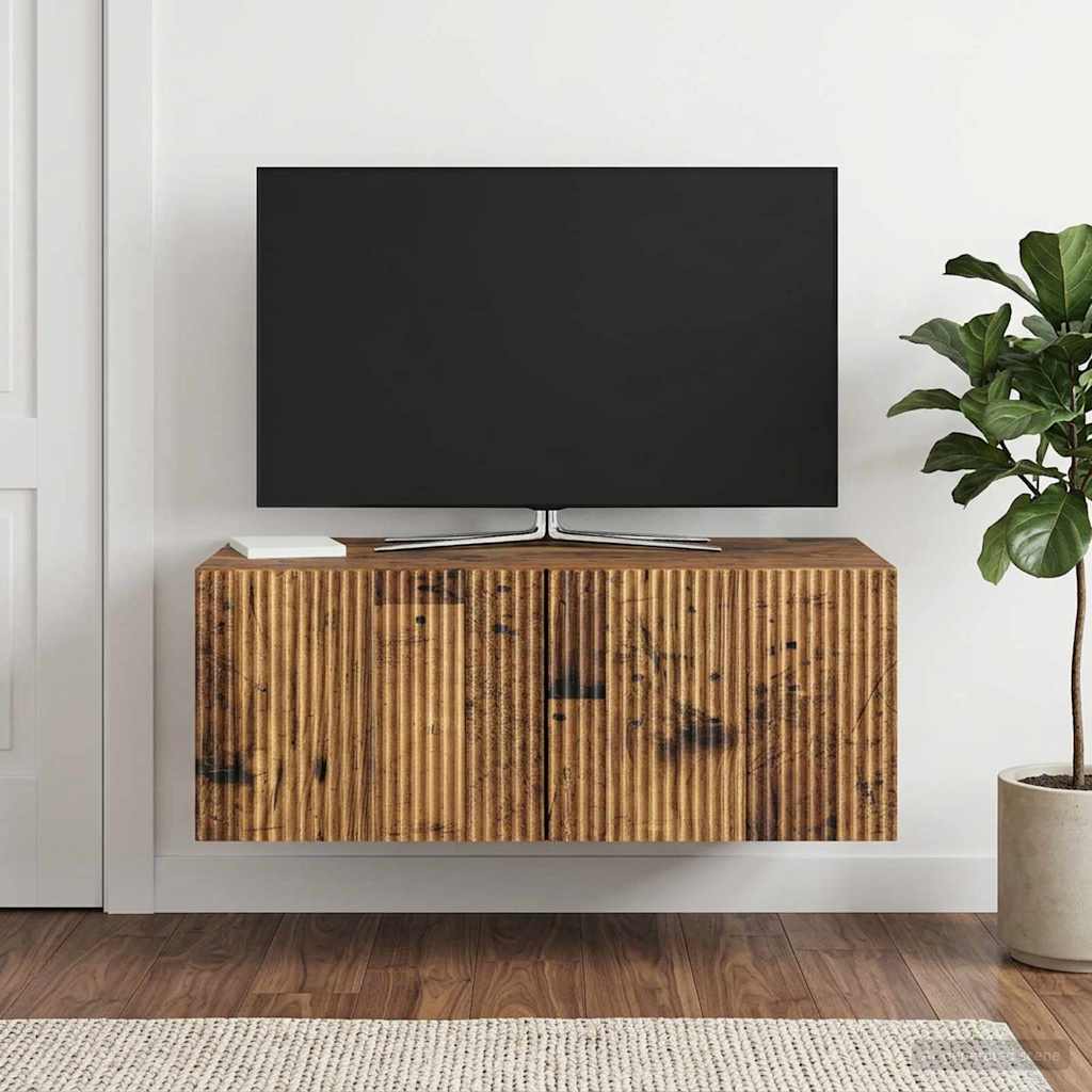 vidaXL Wall-Mounted TV Cabinet Wall-mounted Old Wood 78.5 x 41 x 30 cm