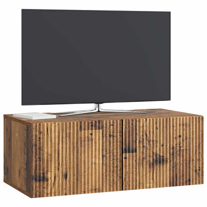vidaXL Wall-Mounted TV Cabinet Wall-mounted Old Wood 78.5 x 41 x 30 cm