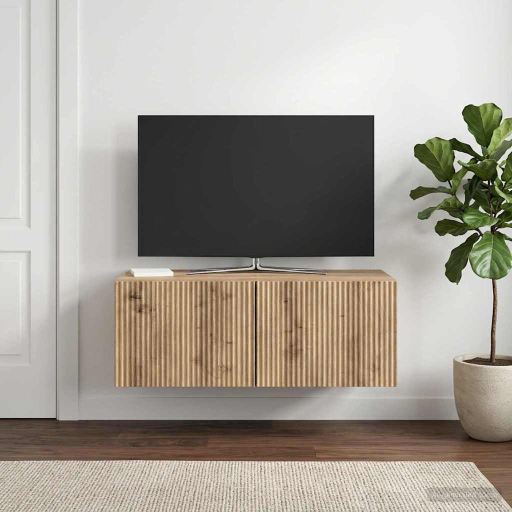 vidaXL Wall-Mounted TV Cabinet 78.5 x 41 x 30 cm Artisan Oak