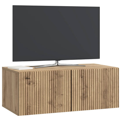 vidaXL Wall-Mounted TV Cabinet 78.5 x 41 x 30 cm Artisan Oak