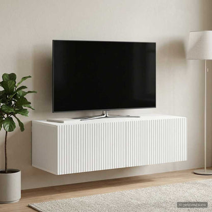 vidaXL Wall-Mounted TV Cabinet White 98 x 41 x 30 cm Engineered Wood