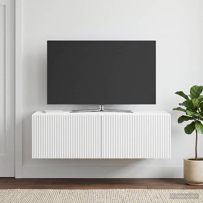 vidaXL Wall-Mounted TV Cabinet White 98 x 41 x 30 cm Engineered Wood