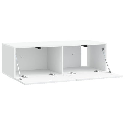 vidaXL Wall-Mounted TV Cabinet White 98 x 41 x 30 cm Engineered Wood