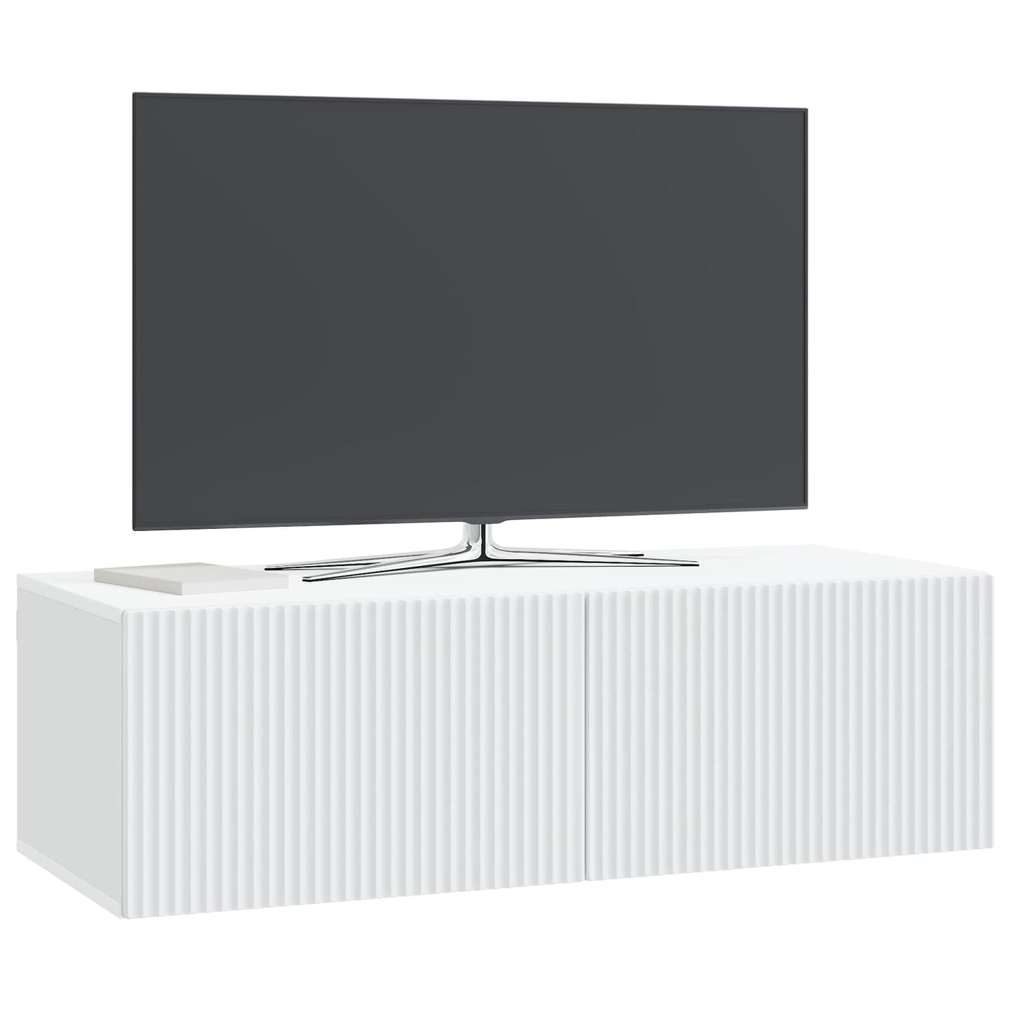 vidaXL Wall-Mounted TV Cabinet White 98 x 41 x 30 cm Engineered Wood