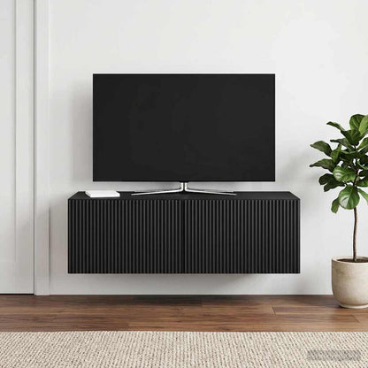 vidaXL Wall-Mounted TV Cabinet Black 98 x 41 x 30 cm Engineered Wood