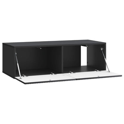 vidaXL Wall-Mounted TV Cabinet Black 98 x 41 x 30 cm Engineered Wood