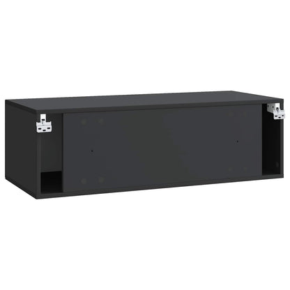 vidaXL Wall-Mounted TV Cabinet Black 98 x 41 x 30 cm Engineered Wood