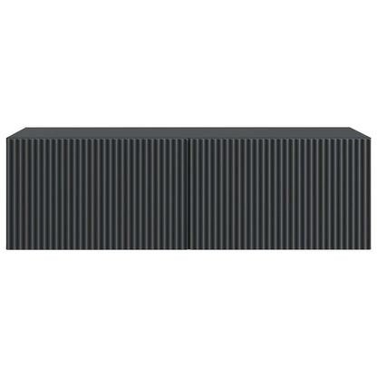 vidaXL Wall-Mounted TV Cabinet Black 98 x 41 x 30 cm Engineered Wood