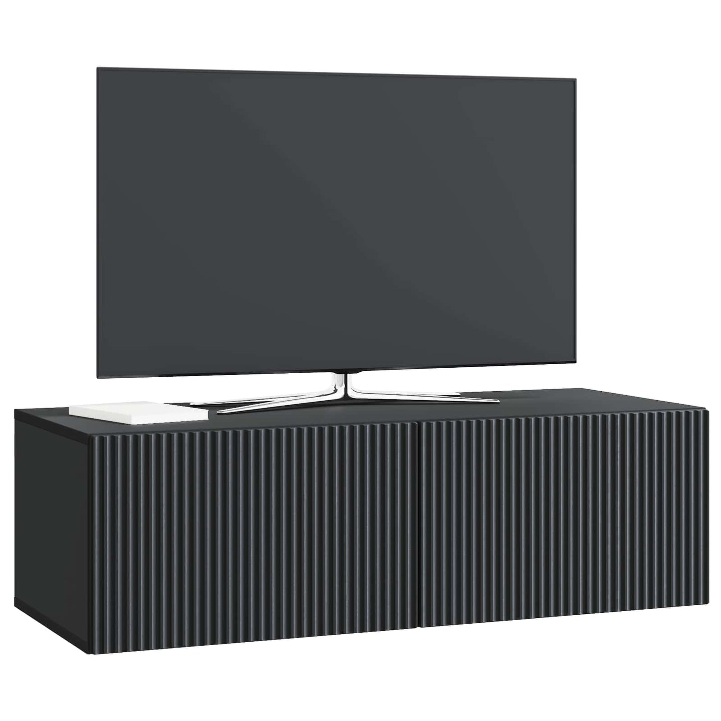 vidaXL Wall-Mounted TV Cabinet Black 98 x 41 x 30 cm Engineered Wood