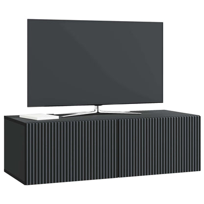 vidaXL Wall-Mounted TV Cabinet Black 98 x 41 x 30 cm Engineered Wood
