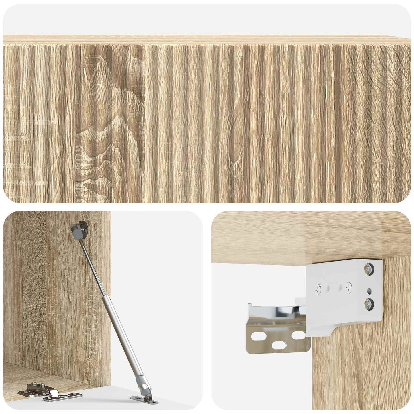 vidaXL Wall-Mounted TV Cabinet Wall-mounted Sonoma Oak 98 x 41 x 30 cm