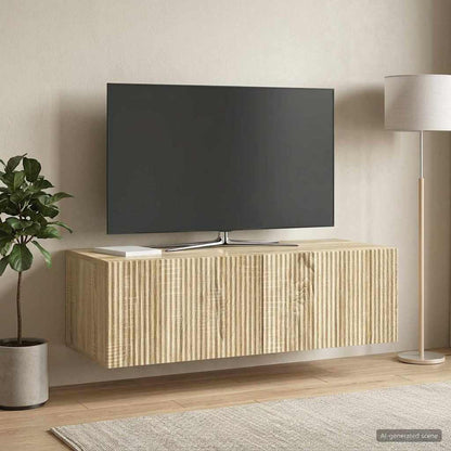 vidaXL Wall-Mounted TV Cabinet Wall-mounted Sonoma Oak 98 x 41 x 30 cm