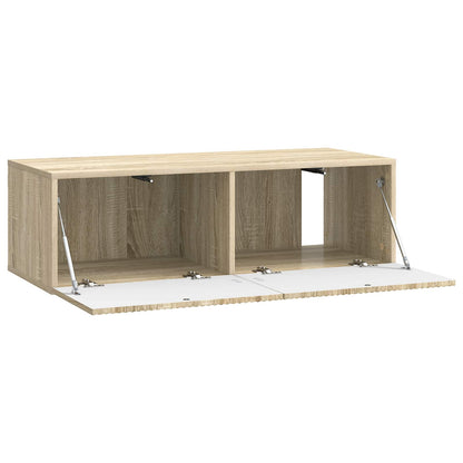 vidaXL Wall-Mounted TV Cabinet Wall-mounted Sonoma Oak 98 x 41 x 30 cm