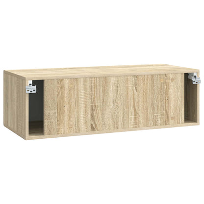 vidaXL Wall-Mounted TV Cabinet Wall-mounted Sonoma Oak 98 x 41 x 30 cm