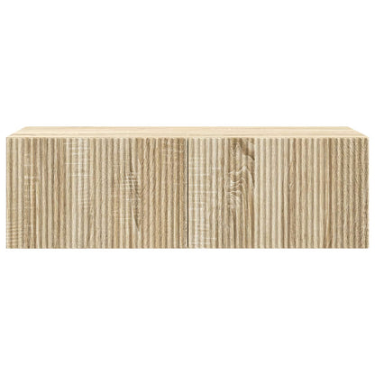 vidaXL Wall-Mounted TV Cabinet Wall-mounted Sonoma Oak 98 x 41 x 30 cm