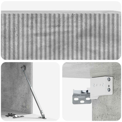vidaXL Wall-Mounted TV Cabinet Concrete Grey 98 x 41 x 30 cm