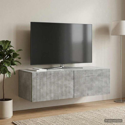 vidaXL Wall-Mounted TV Cabinet Concrete Grey 98 x 41 x 30 cm