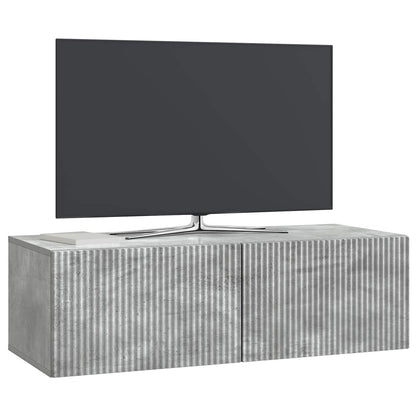 vidaXL Wall-Mounted TV Cabinet Concrete Grey 98 x 41 x 30 cm