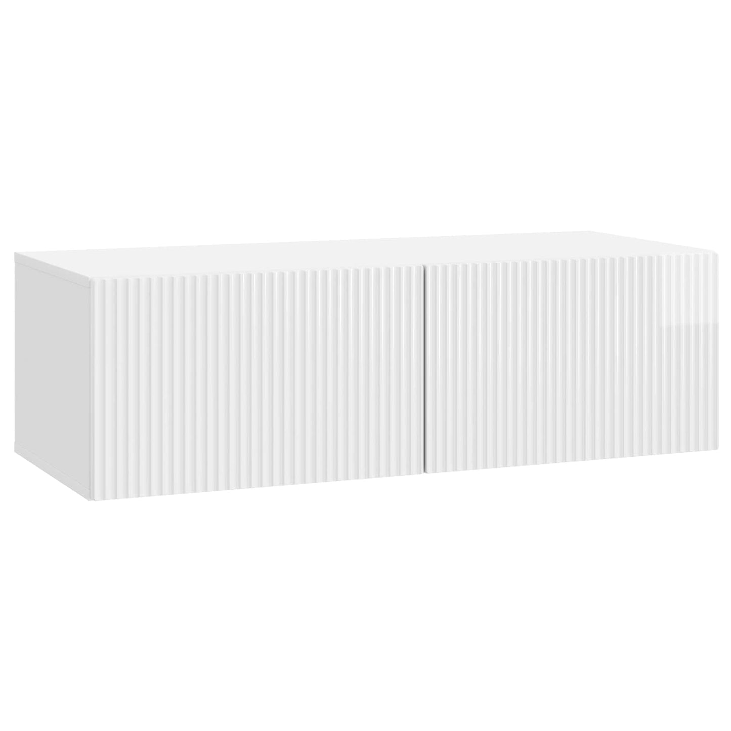 vidaXL Wall-Mounted TV Cabinet High Gloss White 98 x 41 x 30 cm