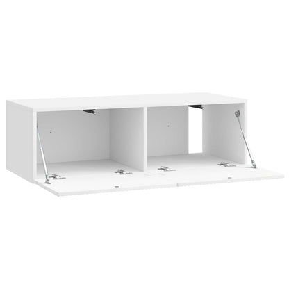 vidaXL Wall-Mounted TV Cabinet High Gloss White 98 x 41 x 30 cm