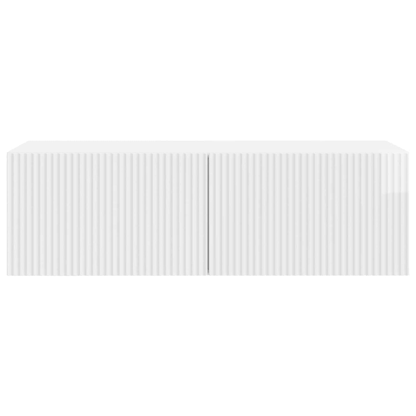 vidaXL Wall-Mounted TV Cabinet High Gloss White 98 x 41 x 30 cm
