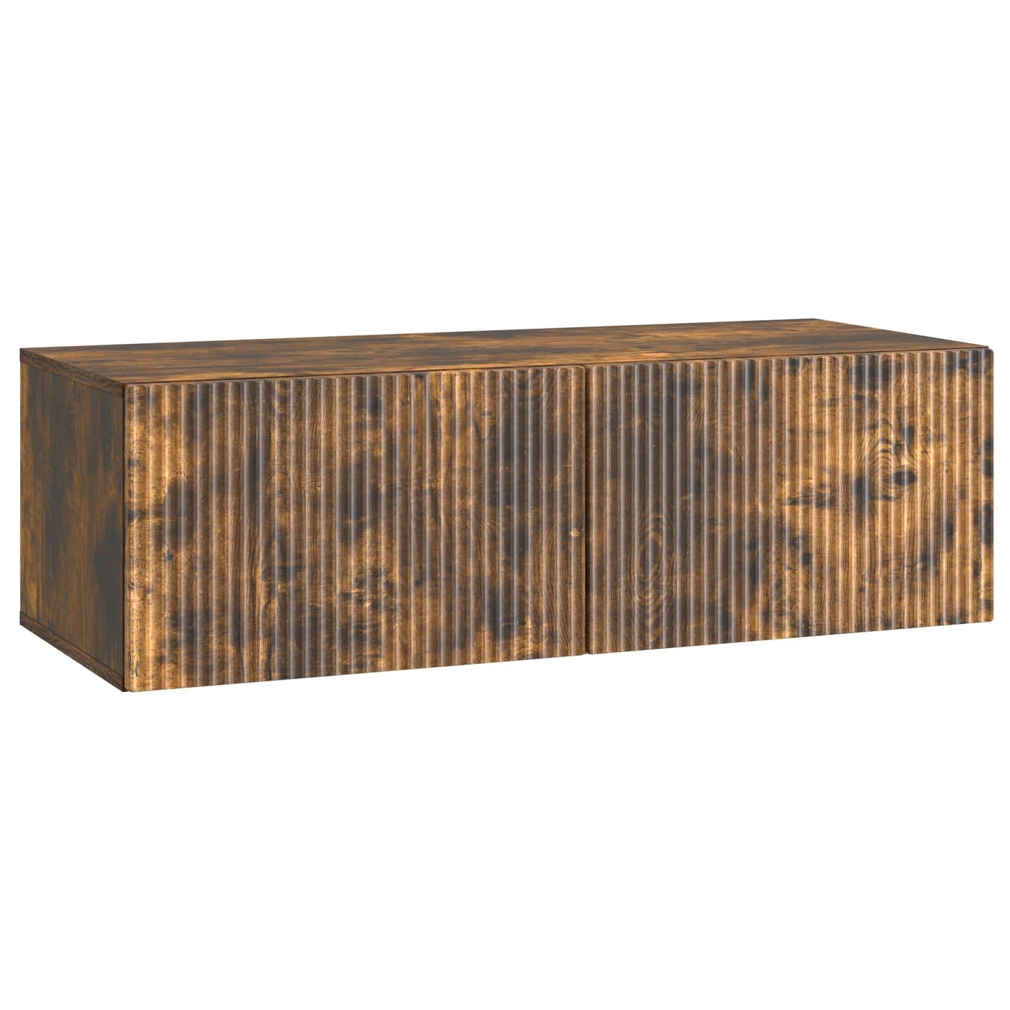 vidaXL Wall-Mounted TV Cabinet Wall-mounted Smoked Oak 98 x 41 x 30 cm