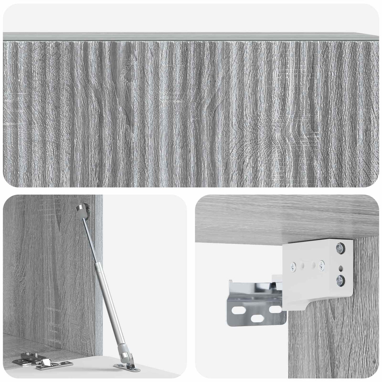 vidaXL Wall-Mounted TV Cabinet Grey Sonoma 98 x 41 x 30 cm