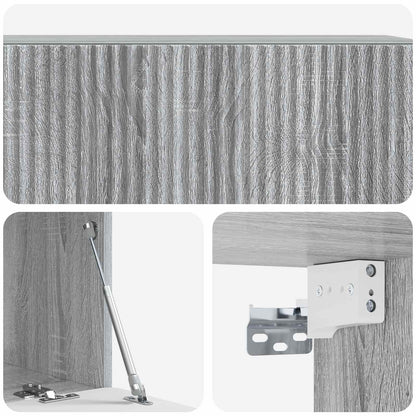 vidaXL Wall-Mounted TV Cabinet Grey Sonoma 98 x 41 x 30 cm