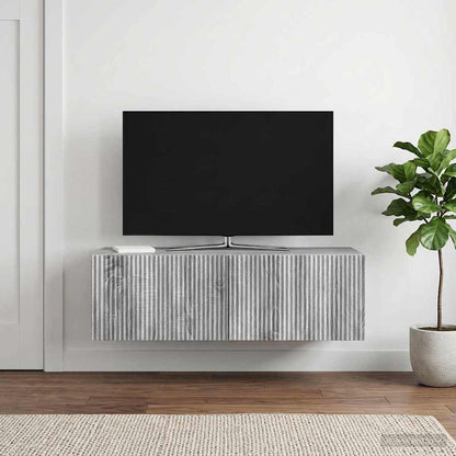 vidaXL Wall-Mounted TV Cabinet Grey Sonoma 98 x 41 x 30 cm
