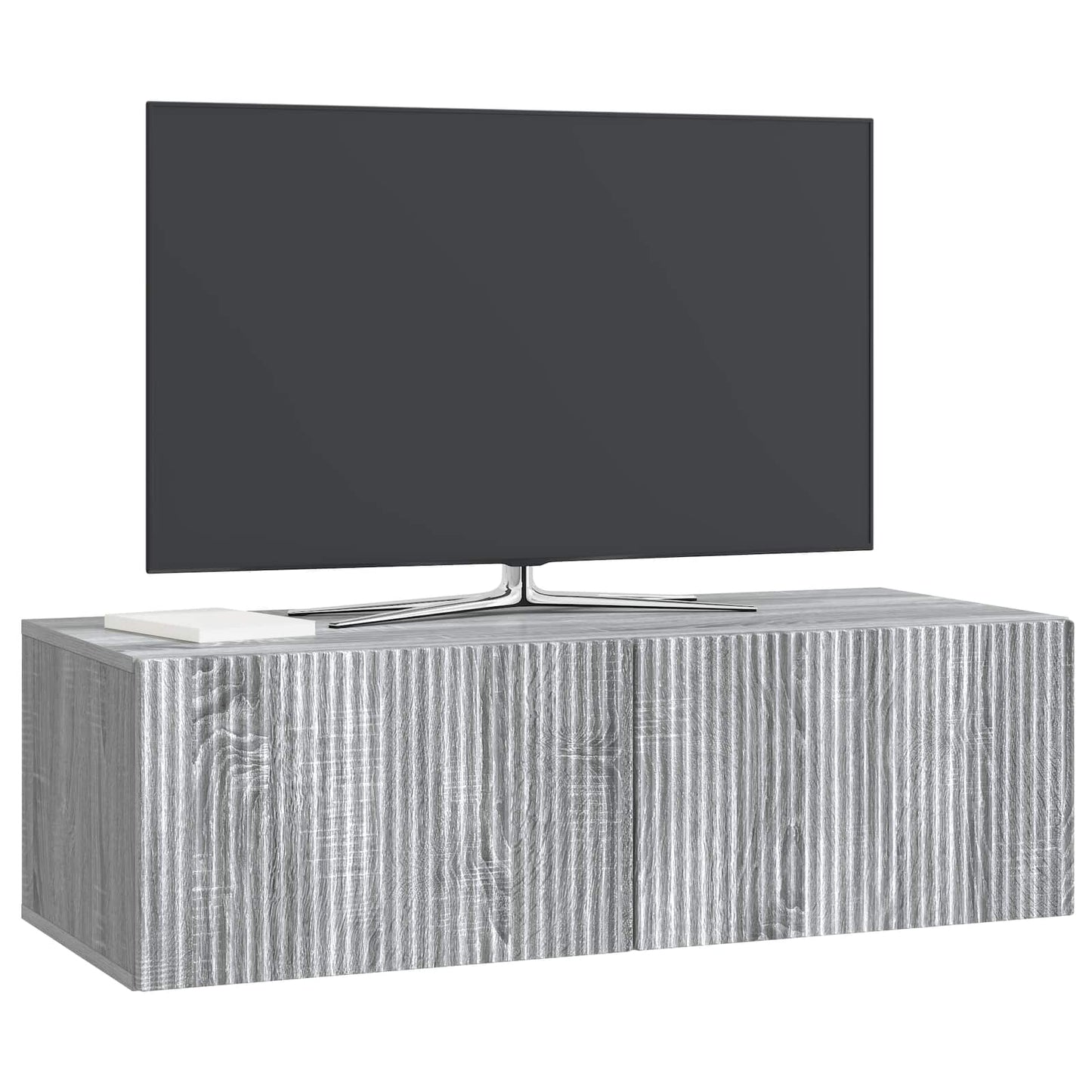 vidaXL Wall-Mounted TV Cabinet Grey Sonoma 98 x 41 x 30 cm