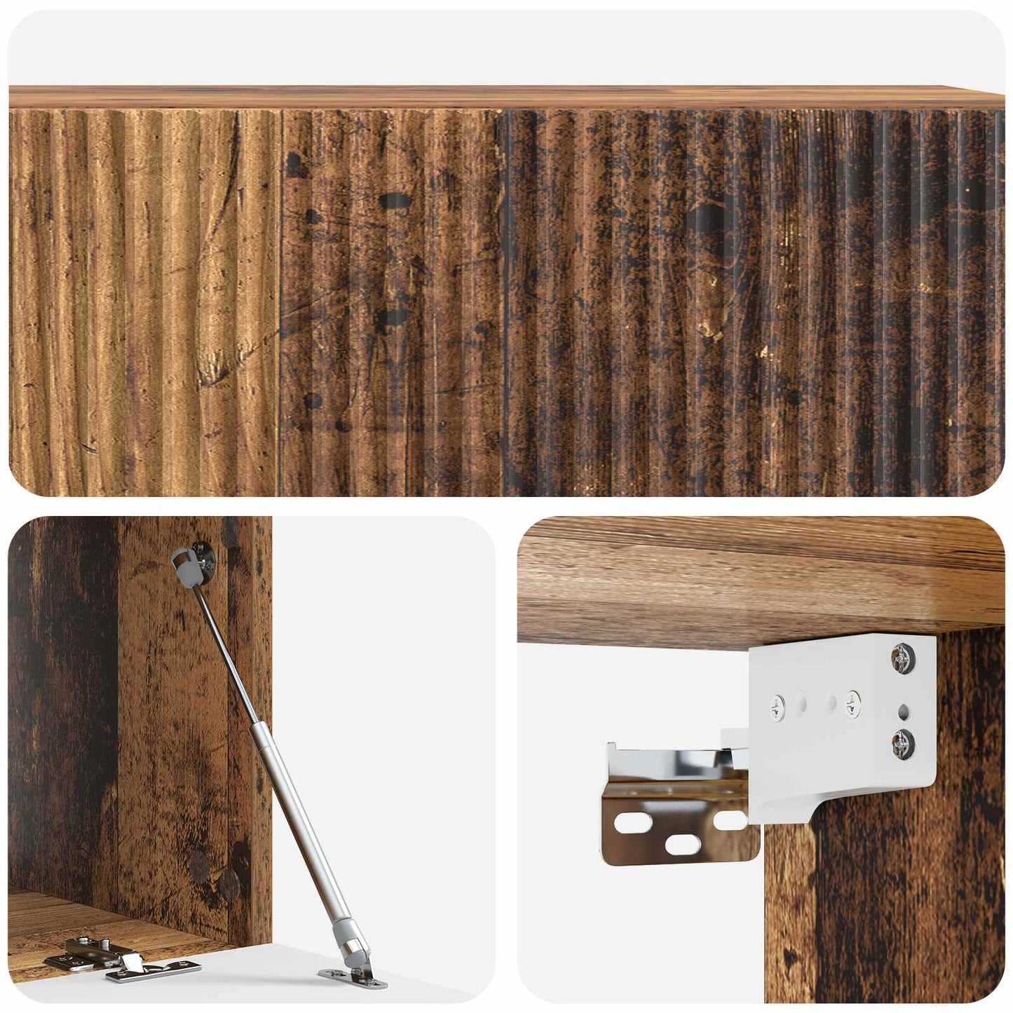 vidaXL Wall-Mounted TV Cabinet Wall-mounted Old Wood 98 x 41 x 30 cm