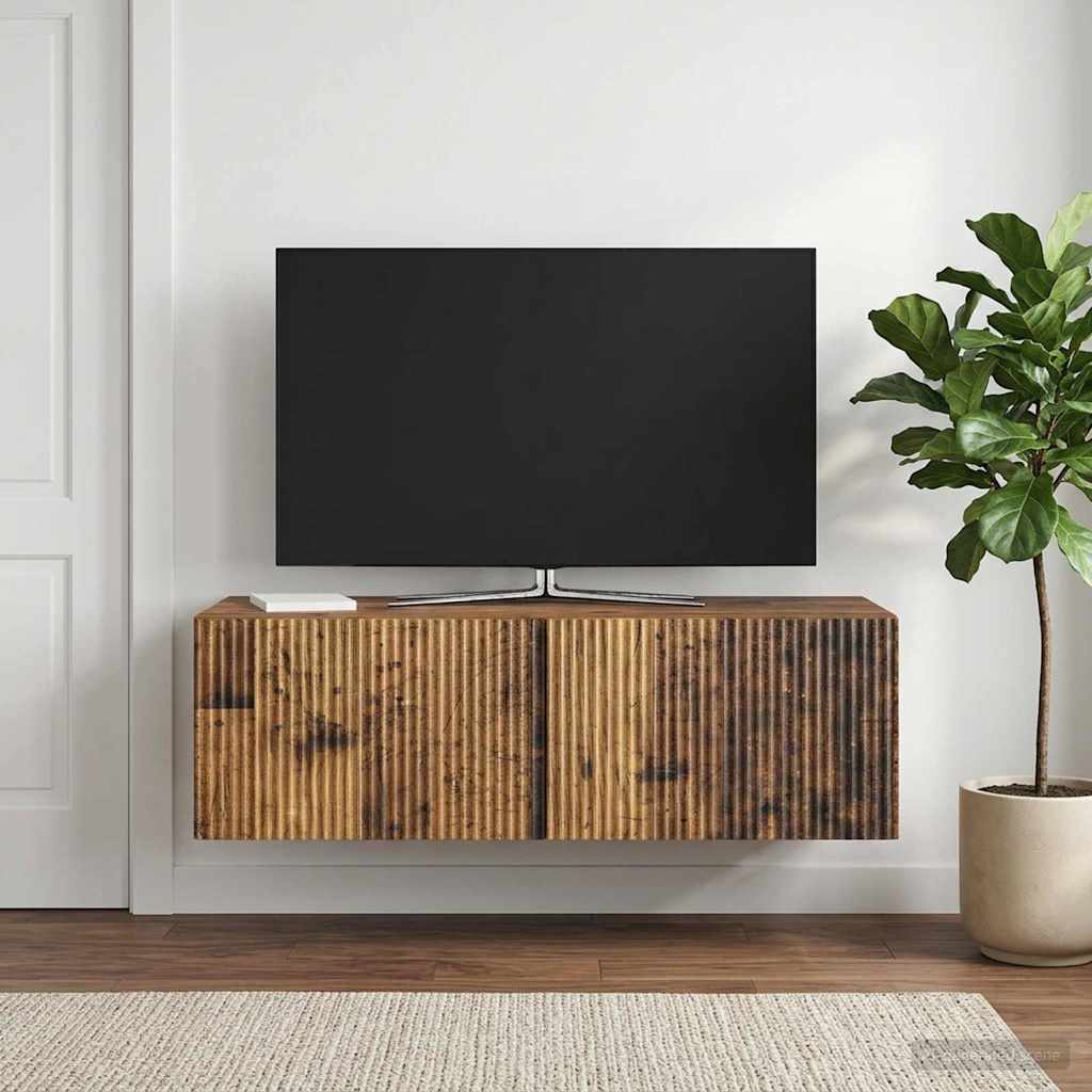 vidaXL Wall-Mounted TV Cabinet Wall-mounted Old Wood 98 x 41 x 30 cm