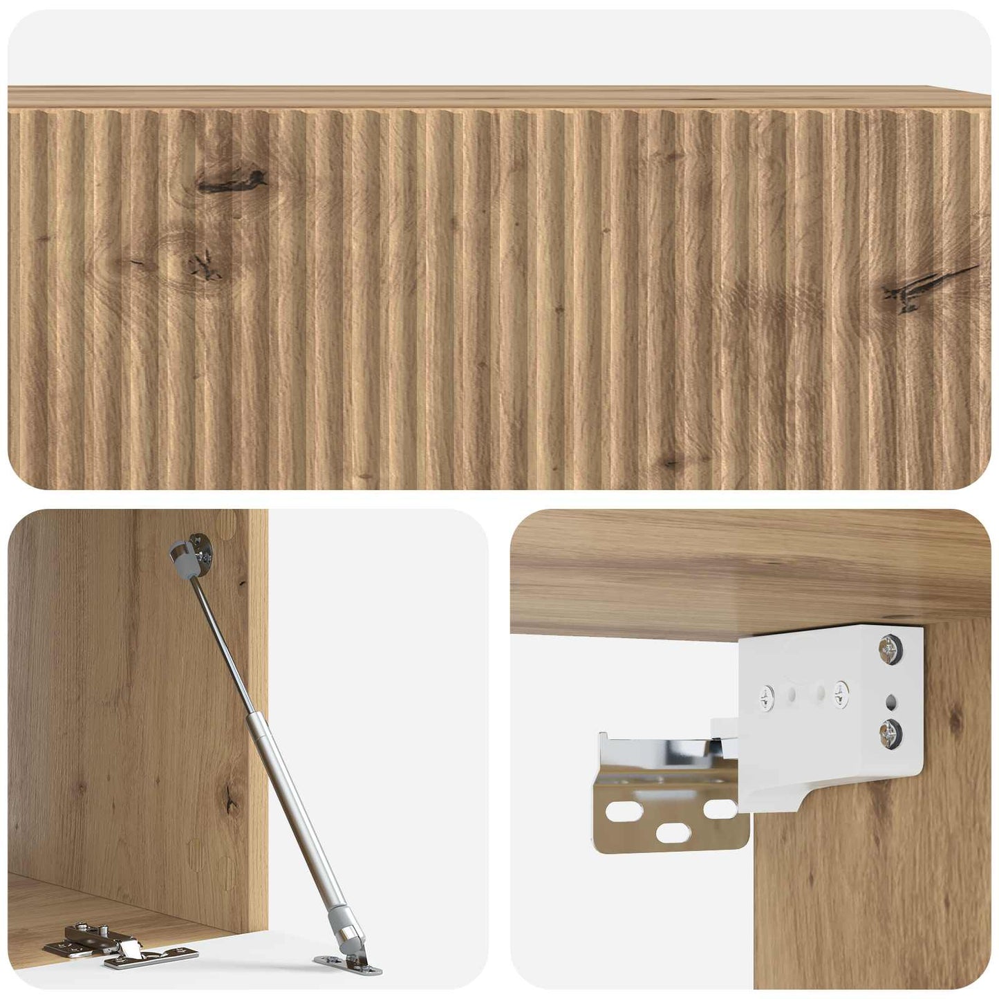 vidaXL Wall-Mounted TV Cabinet 98 x 41 x 30 cm Artisan Oak