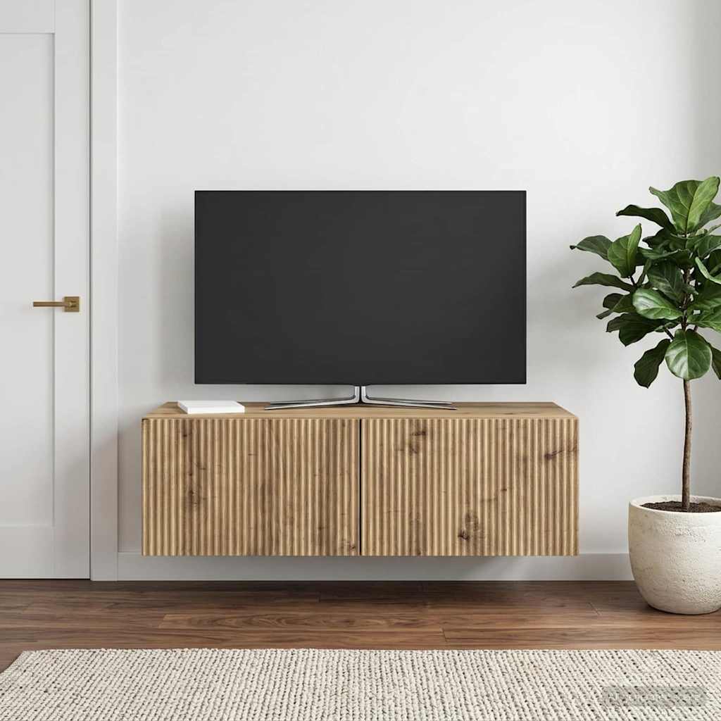 vidaXL Wall-Mounted TV Cabinet 98 x 41 x 30 cm Artisan Oak