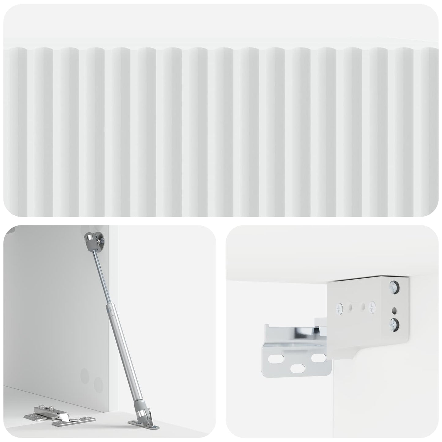 vidaXL Wall-Mounted TV Cabinet White 59.5 x 31 x 30 cm Engineered Wood