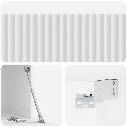 vidaXL Wall-Mounted TV Cabinet White 59.5 x 31 x 30 cm Engineered Wood